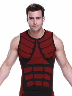 Color Block Anti-Sweat Quick Dry Sportsvest Top Til Mænd