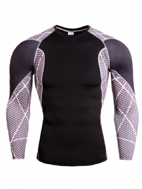 Herre Patchwork Anti-Sved Bomuldsblandinger Pullover Sport Toppe