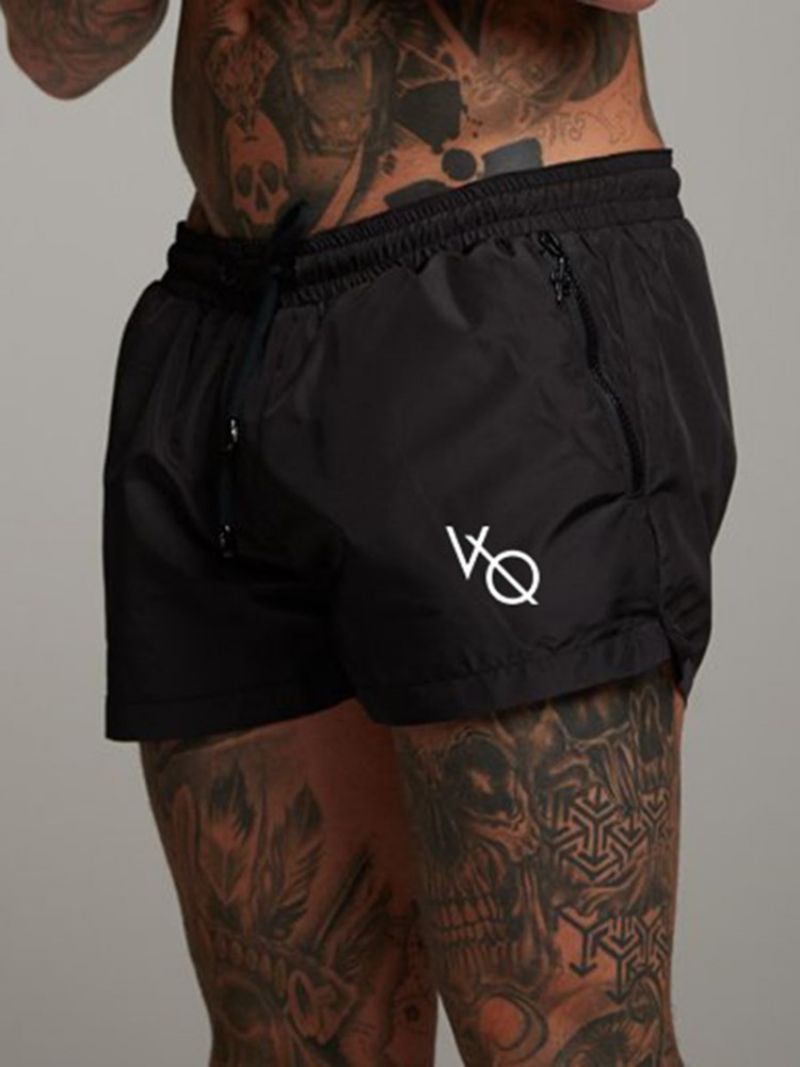 Herre Quick Dry Letter Shorts Sportsbukser
